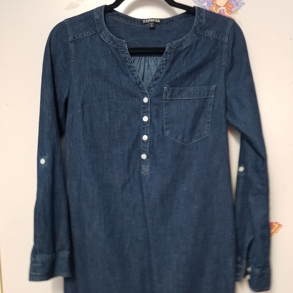 Express Denim Dress sz xs